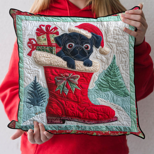 Pug In Boot Quilted Pillow Case NCU0XD455