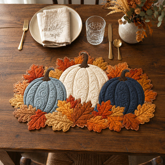 Pumpkin Bouquet Custom Shape Quilted Placemat SN0TV026