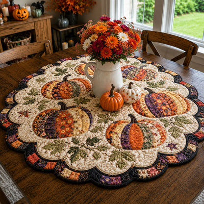 Pumpkin Garden Blessings Custom Shape Quilted Table Topper SN0PT551