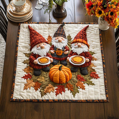 Pumpkin Gnome Quilted Table Topper NCU0DDK917