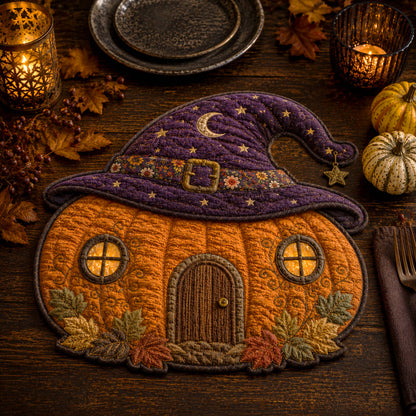 Pumpkin Haunt Custom Shape Quilted Placemat SN0TD039