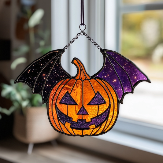 Pumpkin Lantern Light - Window Hanging Suncatcher NCU0PD091