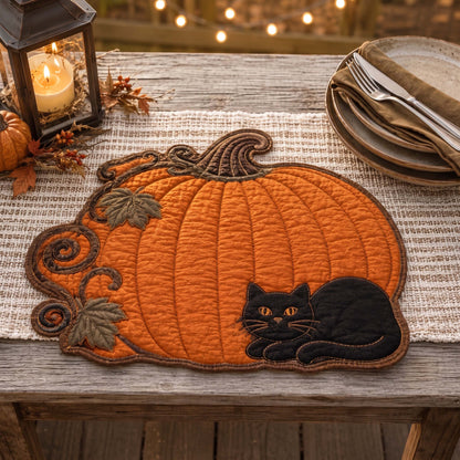 Pumpkin Nights Custom Shape Quilted Placemat SN0TD044