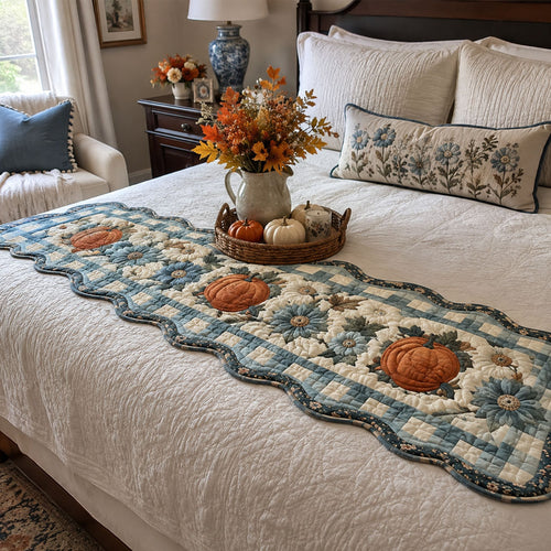 Pumpkin Orchard Custom Shape Quilted Bed Runner SN0PT528