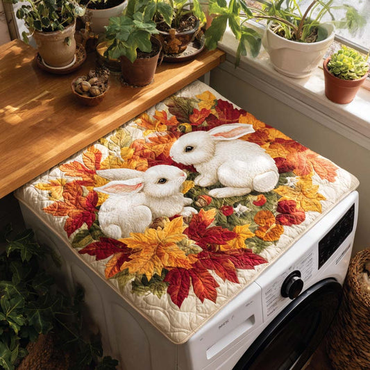 Pumpkin Patch Rabbit Quilted Washer and Dryer Cover NCU0NTD107