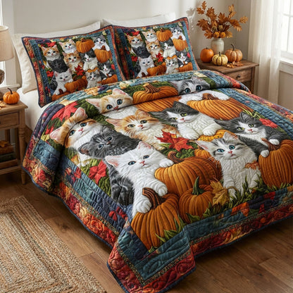 Pumpkin Paws 3-Piece Quilted Bedding Set SN0PT211