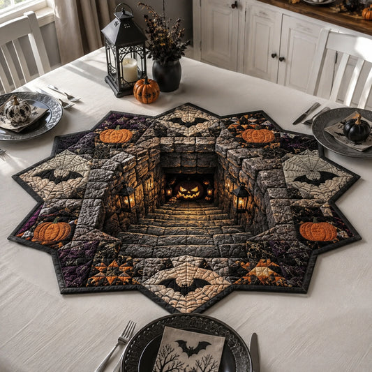 Pumpkin Portal Custom Shape Quilted Table Topper SN0DV372