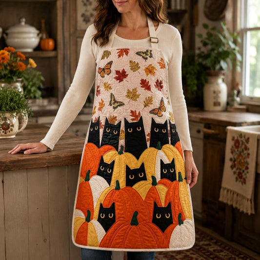 Pumpkin Purr Quilted Apron SN0PT178