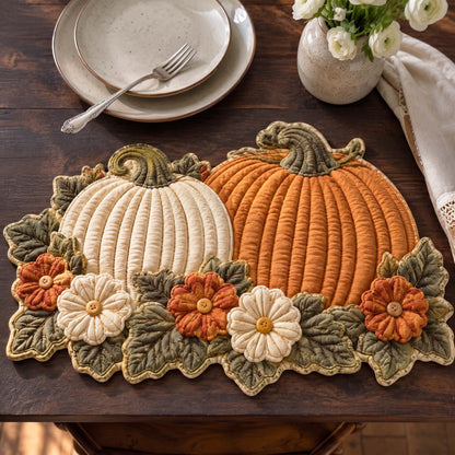 Pumpkin Spirit Custom Shape Quilted Placemat SN0TD042
