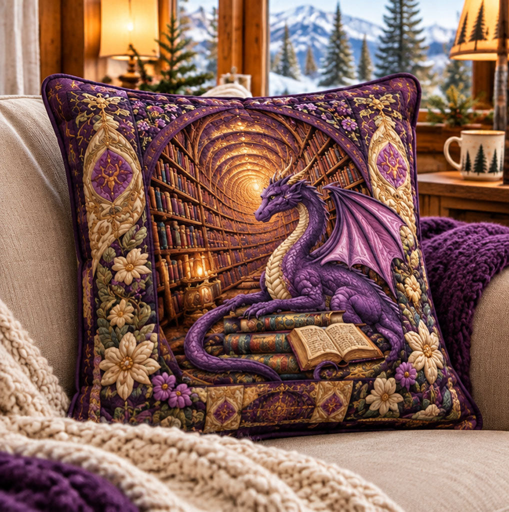 Purple Tunnel Dragon Quilted Pillow Case SN0PT1435