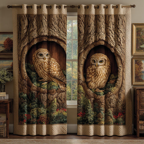 Quiet Nest Watcher Quilted Curtains NCU0DH961