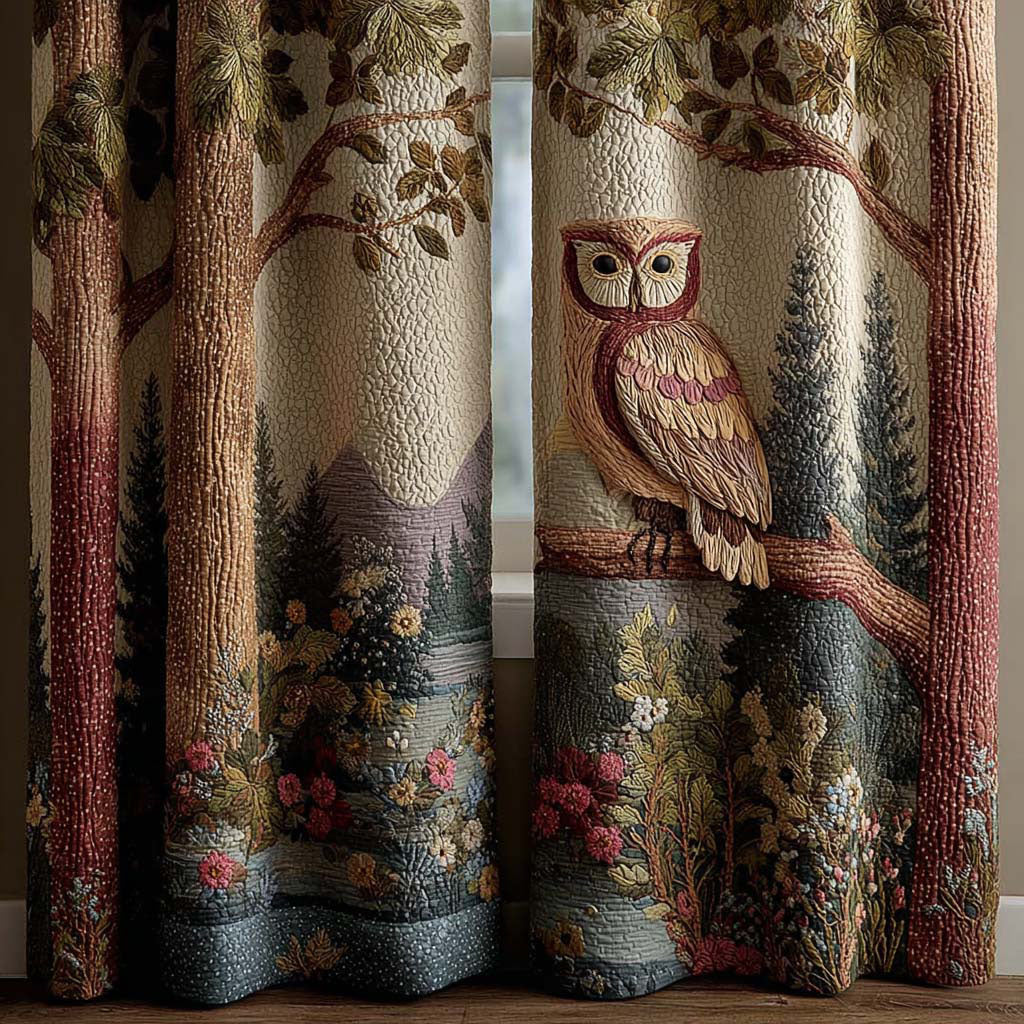 Quiet Owl Quilted Curtains NCU0QQ212