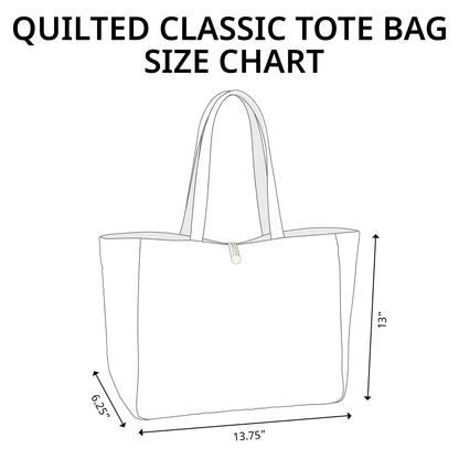 Boho Bloom Quilted Classic Tote Bag SN0K004