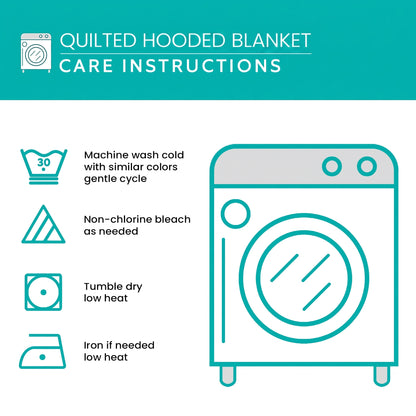 Enchanted Library Quilted Hooded Blanket SN0TV075