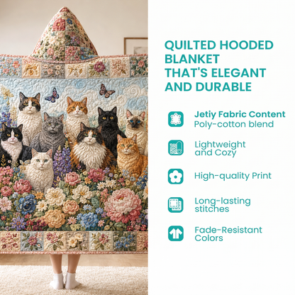 Enchanted Library Quilted Hooded Blanket SN0TV075