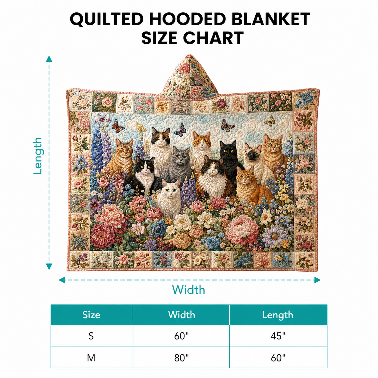 Enchanted Library Quilted Hooded Blanket SN0TV075
