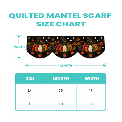 Midnight Magic Quilted Mantel Scarf SN0TD223