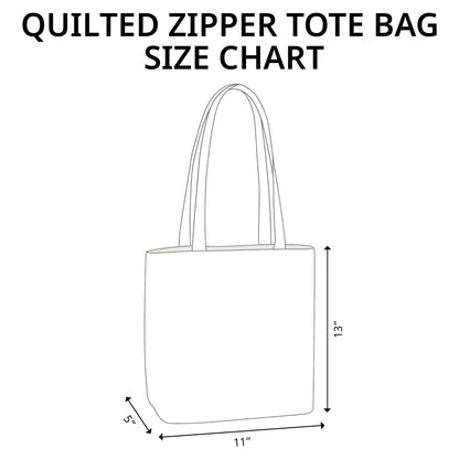Ivory Patch Quilted Zipper Tote Bag SN0DK013