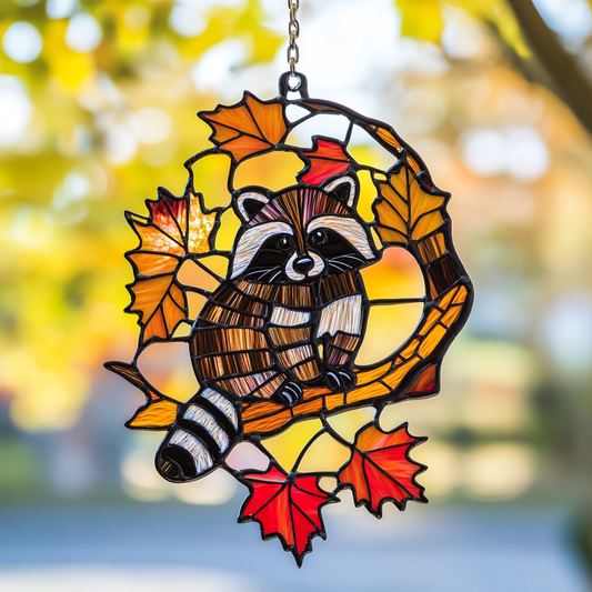 Racoon Thanksgiving - Window Hanging Suncatcher NCU0PD169