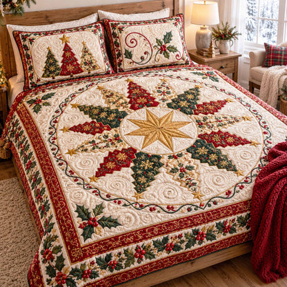 Radiant Fir 3-Piece Quilted Bedding Set SN0TD1160