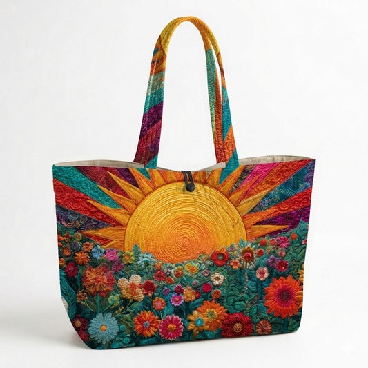 Radiant Meadow Quilted Classic Tote Bag SN0DK044