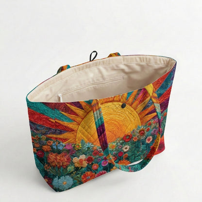 Radiant Meadow Quilted Classic Tote Bag SN0DK044