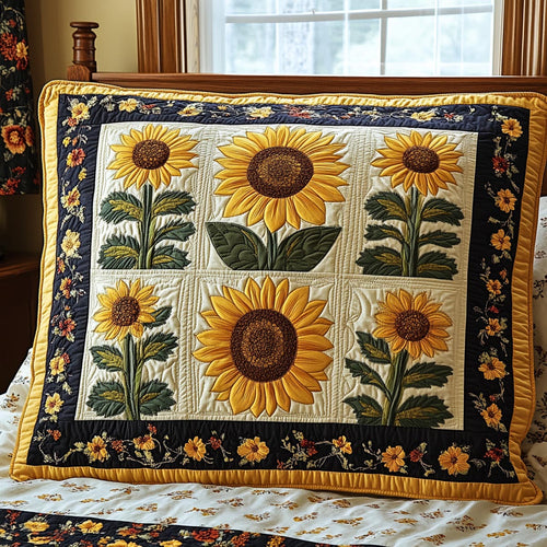Radiant Petals Quilted Bedding Pillow Case NCU0DV335