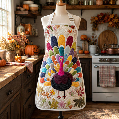 Rainbow Harvest Turkey Quilted Apron SN0PT292