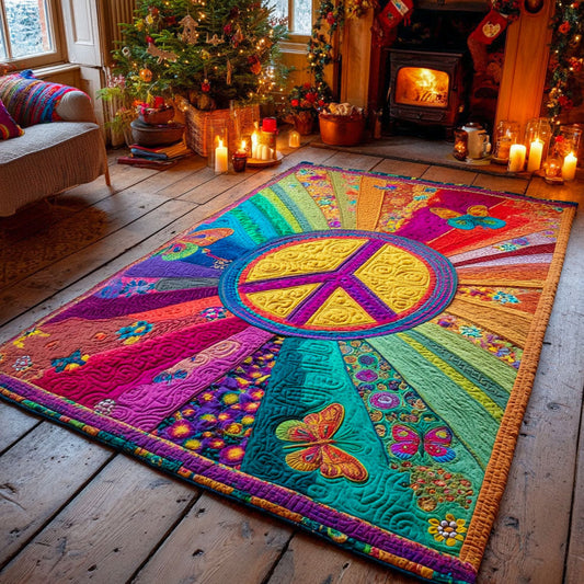 Rainbow Peace Garden Area Rug NCU0XD1256