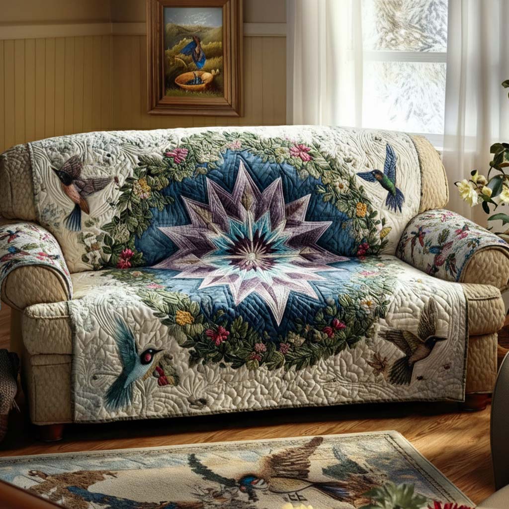 Rainbow Wings Quilted Sofa Cover NCU0NNT2247
