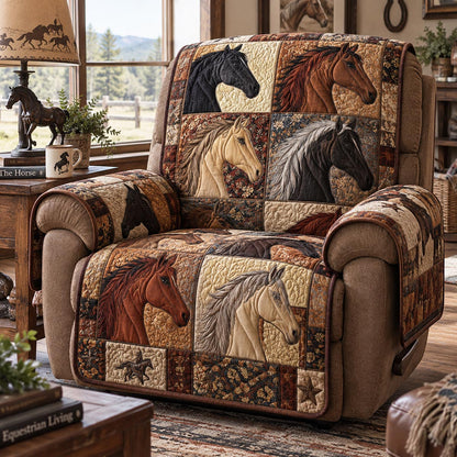 Ranch Horse Gallery Quilted Sofa Cover SN0DV958
