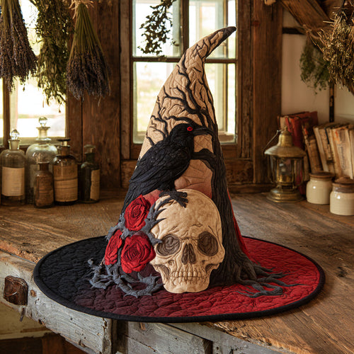 Raven's Requiem Quilted Witch Hat SN0PT572