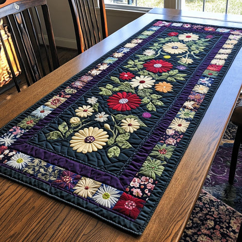 Red Garden Quilted Table Runner NCU0DDK461