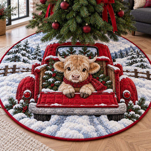 Red Pickup Calf Quilted Tree Skirt SN0HH1104