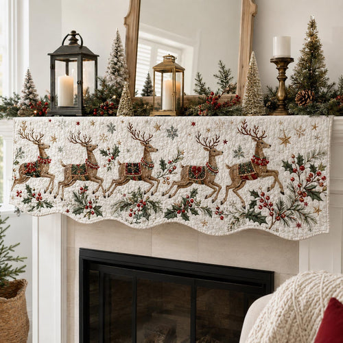 Reindeer Garland Mantle Scarf SN0DV301