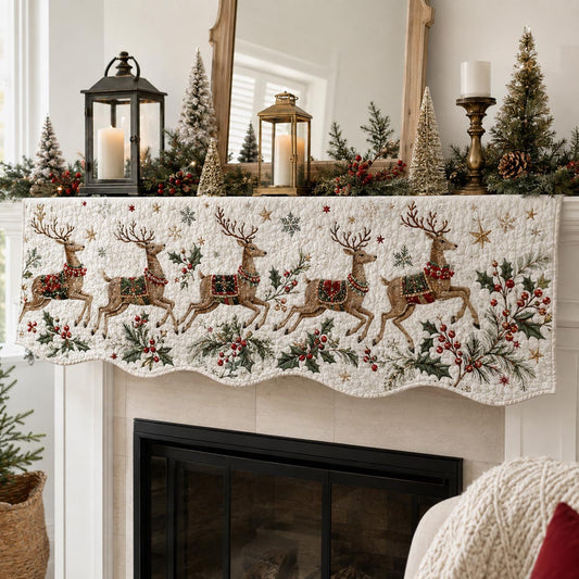 Reindeer Garland Mantel Scarf SN0DV301