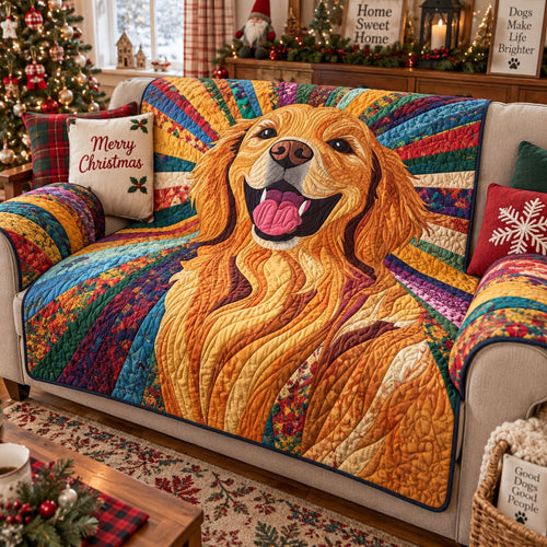 Retriever Joy Quilted Sofa Cover SN0PT1339