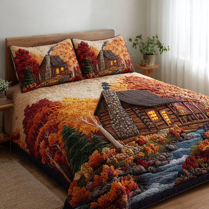 River Cabin 3-Piece Quilted Bedding Set NCU0LV135