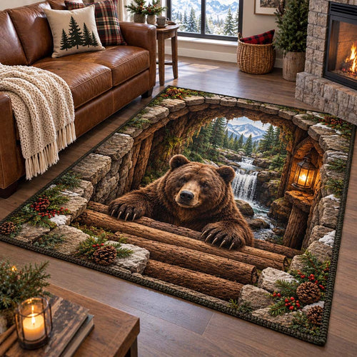 Riverbank Bear Area Rug SN0HH0909