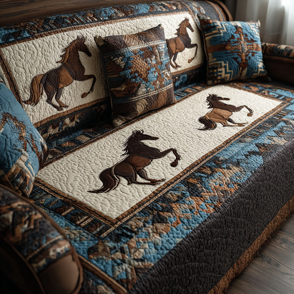 Rodeo Spirit Quilted Sofa Cover NCU0PT10231
