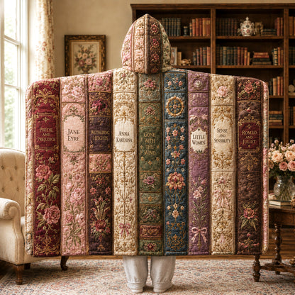 Romantic Chapters Quilted Hooded Blanket SN0TV141