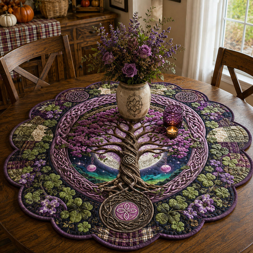 Roots Beneath the Stars Custom Shape Quilted Table Topper SN0PT878