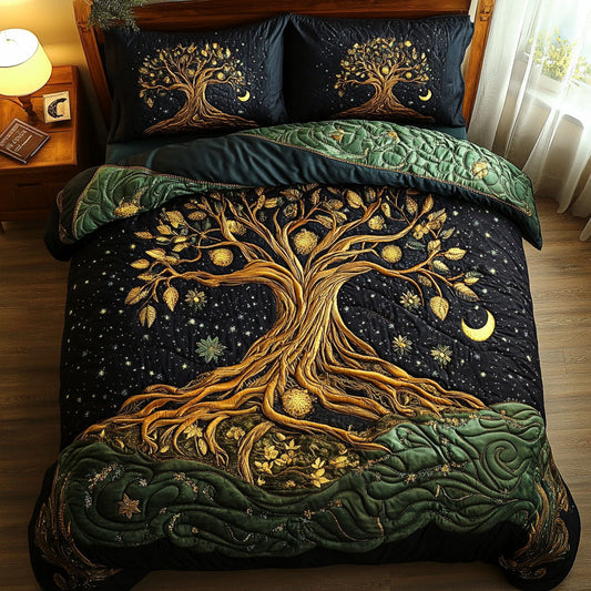 Roots Of Peace 3-Piece Quilted Bedding Set NCU0VL853