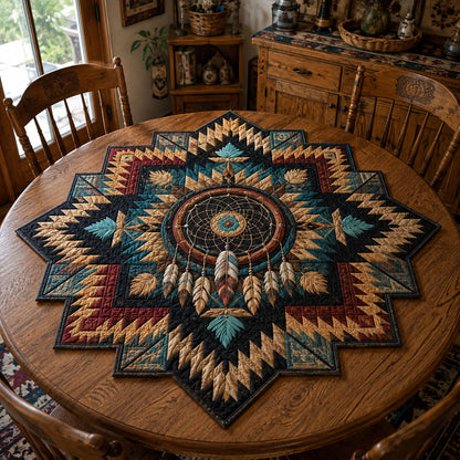 Roots of the West Custom Shape Quilted Table Topper SN0PT830