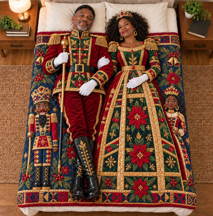 Royal Christmas Couple Quilted Blanket SN0PT1309