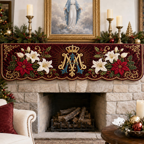 Royal Devotion Quilted Mantel Scarf SN0TV263