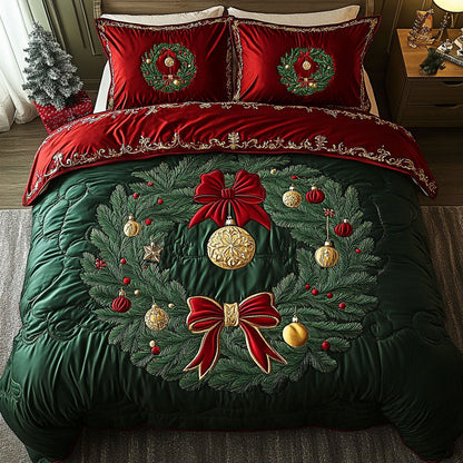 Royal Holiday Charm 3-Piece Quilted Bedding Set NCU0DK2551