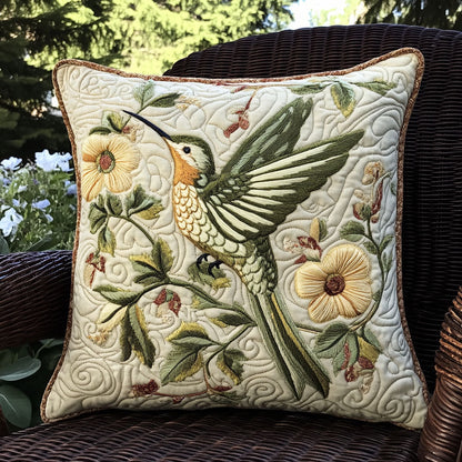 Royal Hummingbird Quilted Pillow Case NCU0VL1201