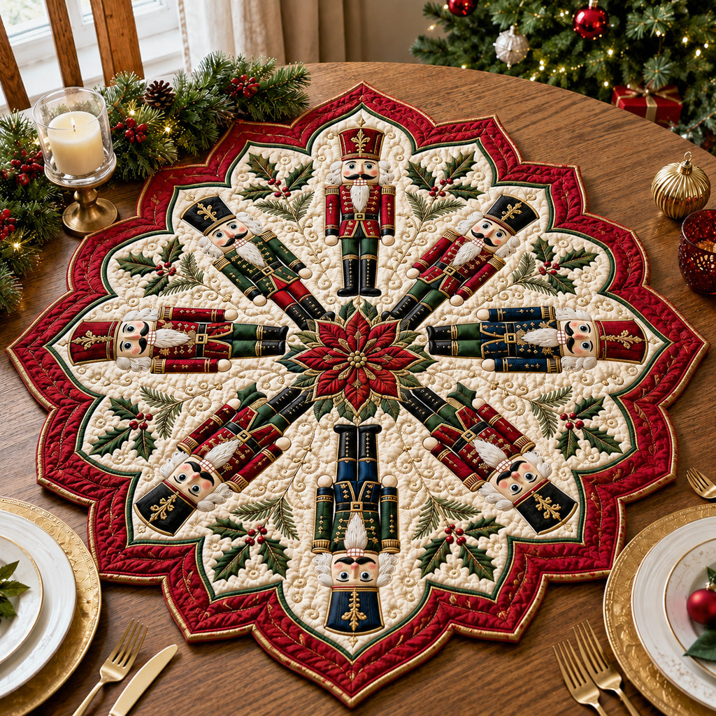 Royal Nutcracker Parade Custom Shape Quilted Table Topper SN0HH0089