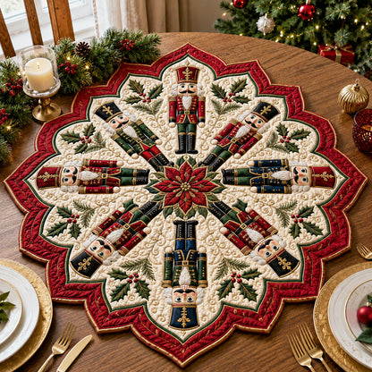 Royal Nutcracker Parade Custom Shape Quilted Table Topper SN0HH0089